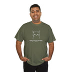 Funny Cat Face T-Shirt — 'Resting Hangry Personality' Minimalist Graphic Tee