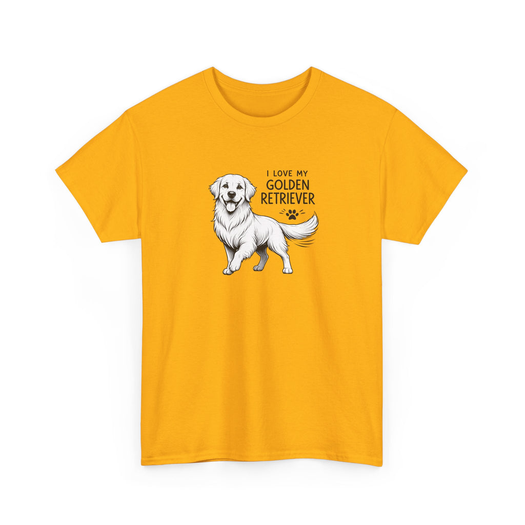 Golden Retriever T-Shirt – “I Love My Golden Retriever” Dog Lover Tee