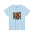 Sports Heart Graphic Tee — Basketball, Soccer & Baseball Love Shirt