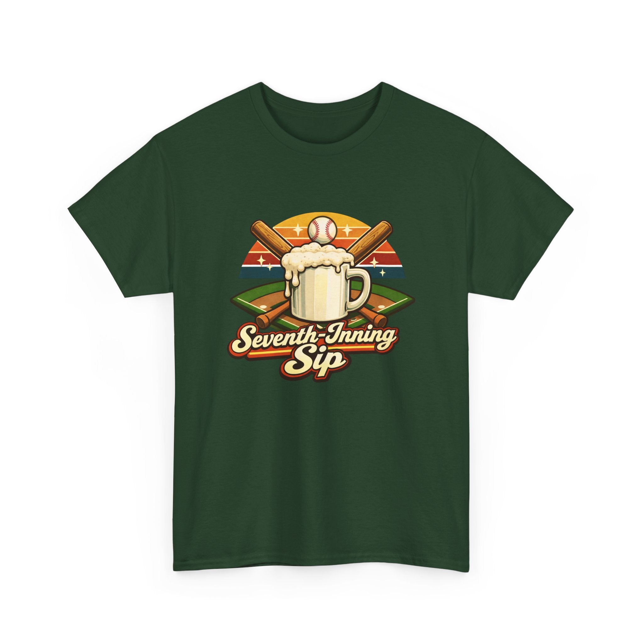 Seventh-Inning Sip Baseball Beer T-Shirt