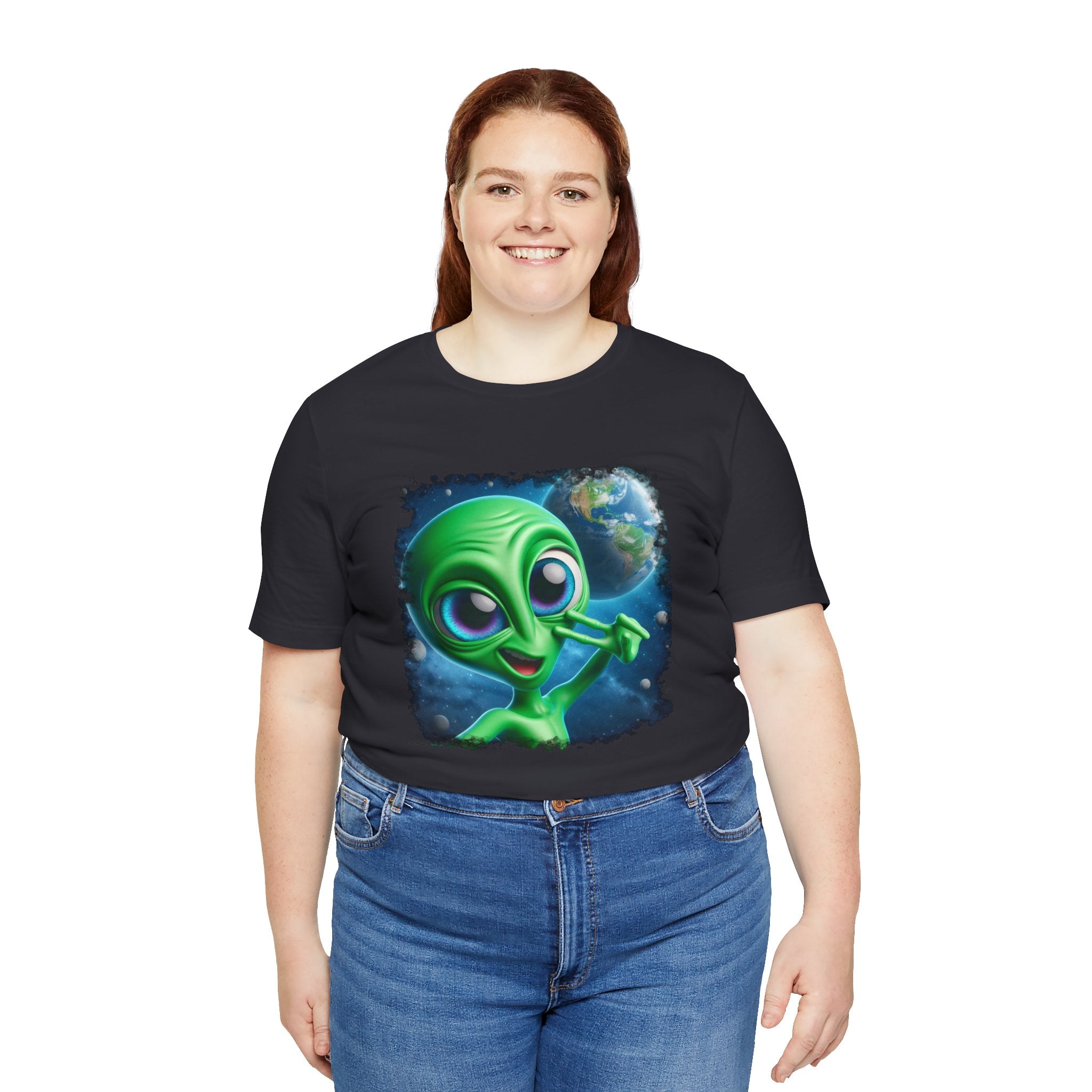Unisex Jersey Alien Selfie Short Sleeve Tee