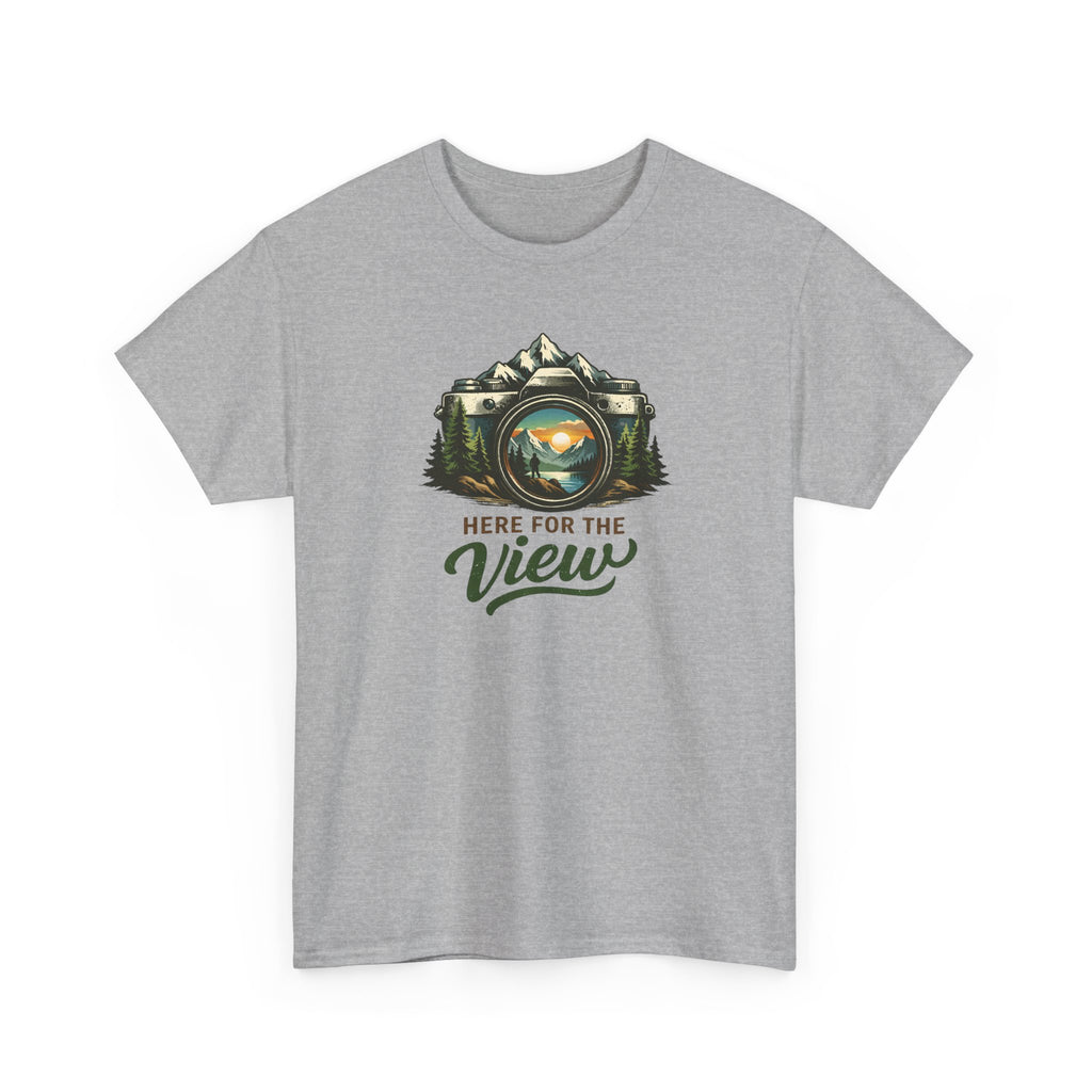 Here For The View - Camera Landscape Hiking Tee