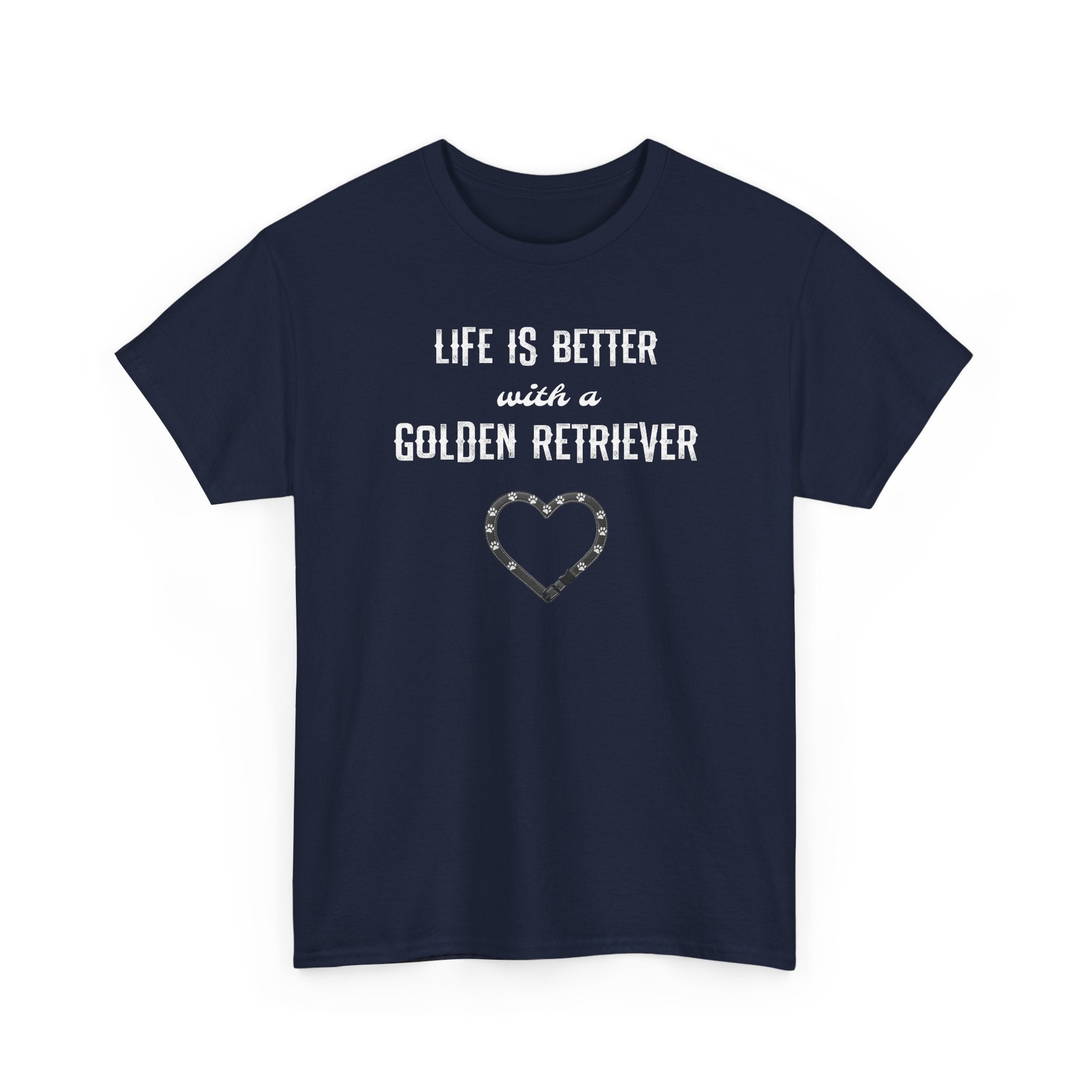 Life Is Better with a Golden Retriever Heart Dog Lover Tee