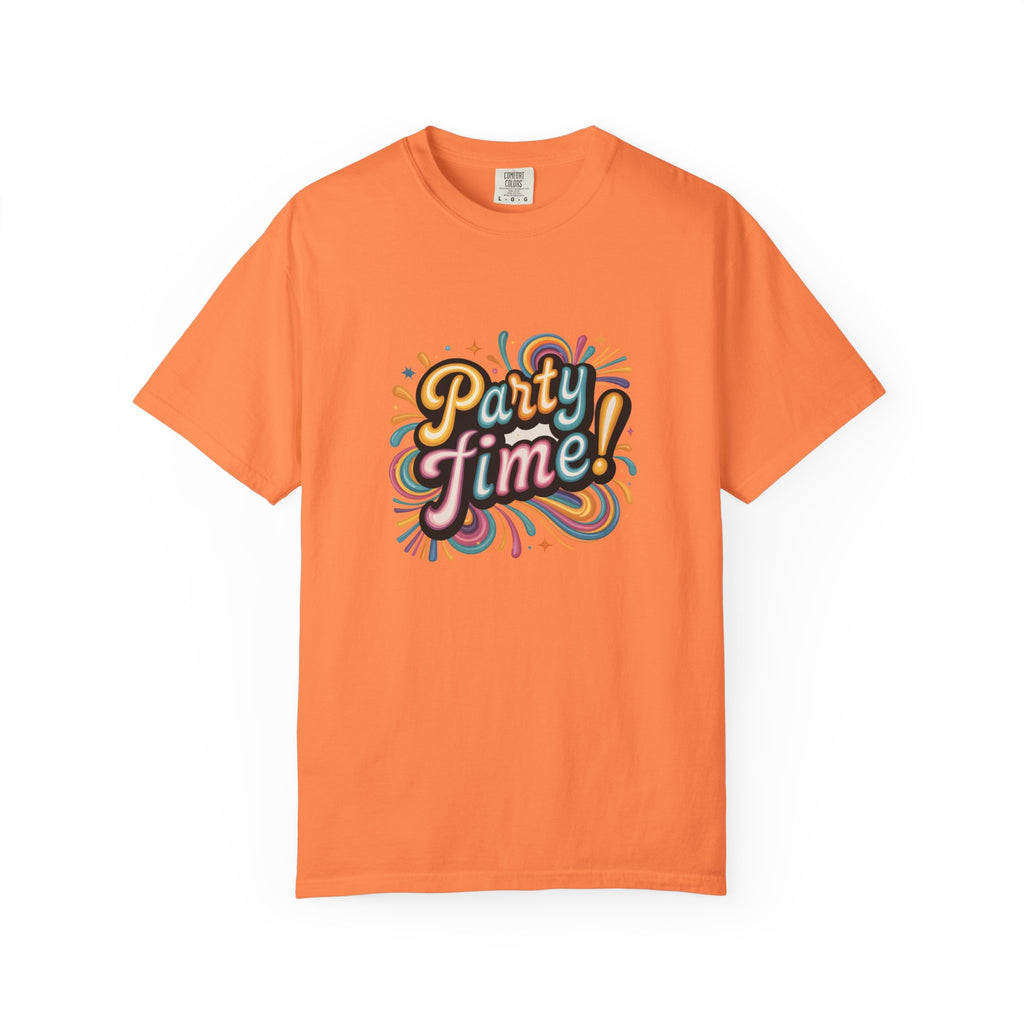 Party Time! Graphic T-Shirt — Retro Colorful Celebration Tee