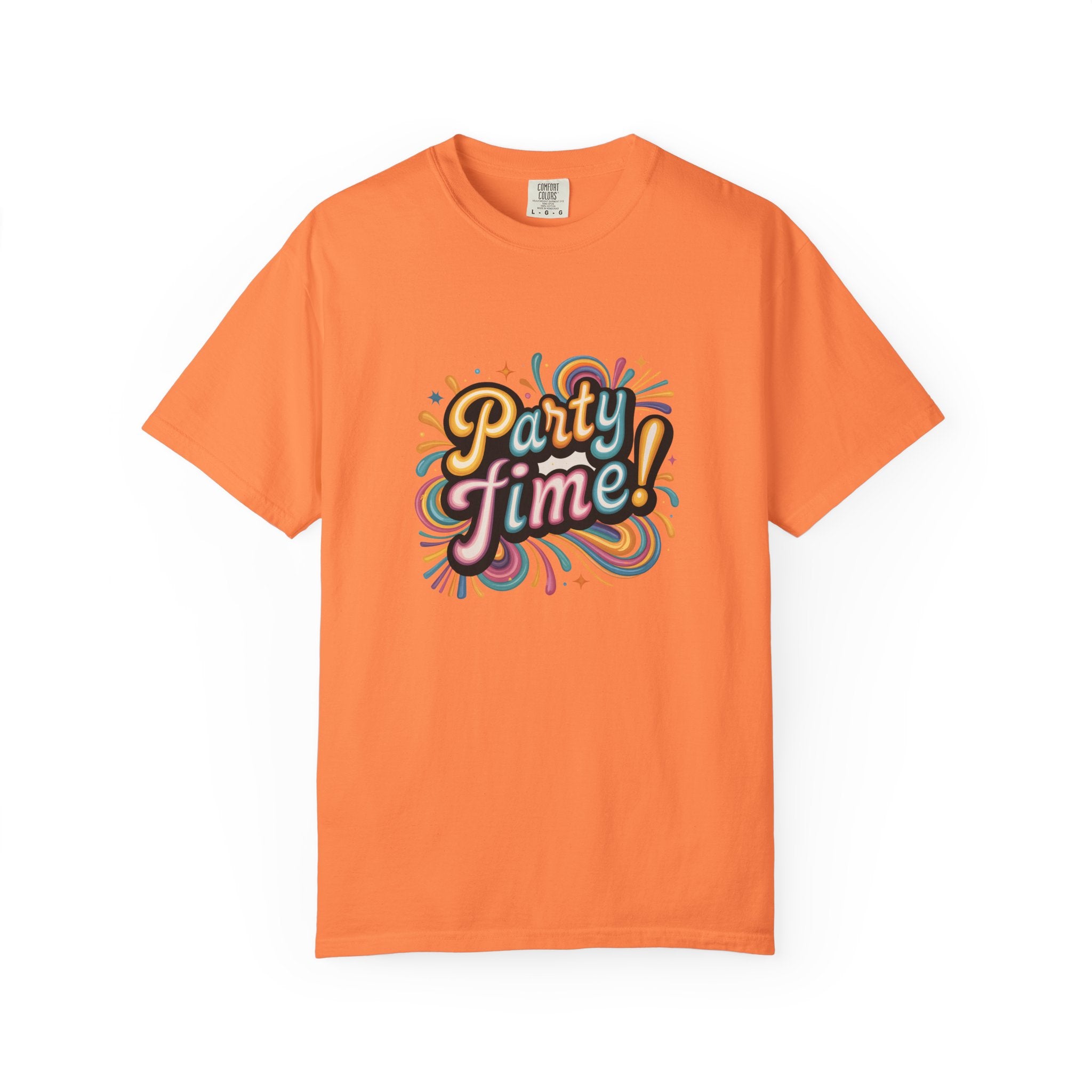 Party Time! Graphic T-Shirt — Retro Colorful Celebration Tee
