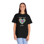 Rainbow Heart Tie-Dye Style T-Shirt — "All You Need Is Love" Graphic Tee
