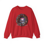 Christmas Wreath Crewneck Sweatshirt — Vintage Winter Scene Christmas Wishes