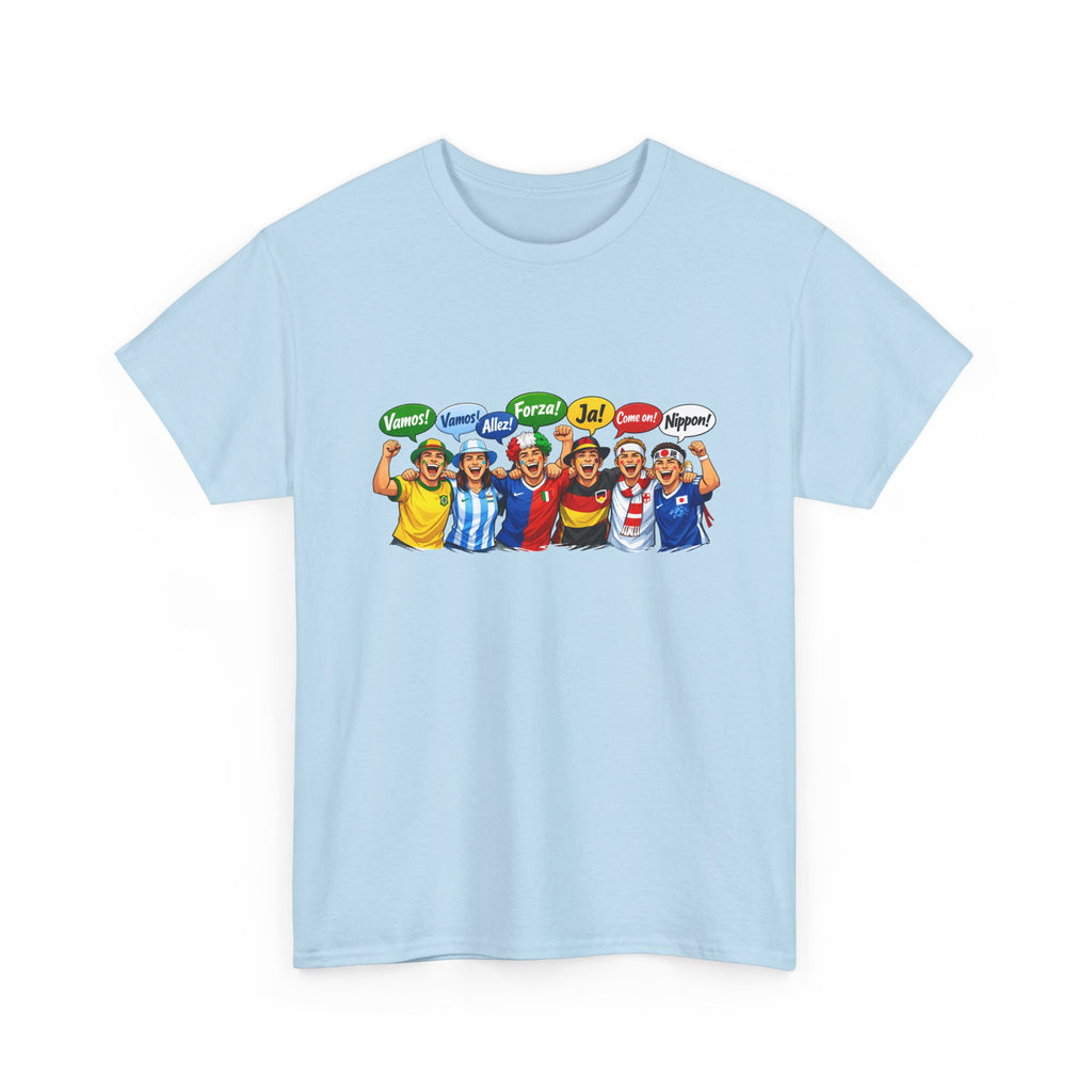 Soccer Fans Group Graphic Tee — World Cup Multinational Fans Shirt