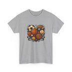 Sports Heart Graphic Tee — Basketball, Soccer & Baseball Love Shirt