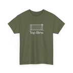 Top Bins T-Shirt – Minimal Soccer Goal Graphic Tee