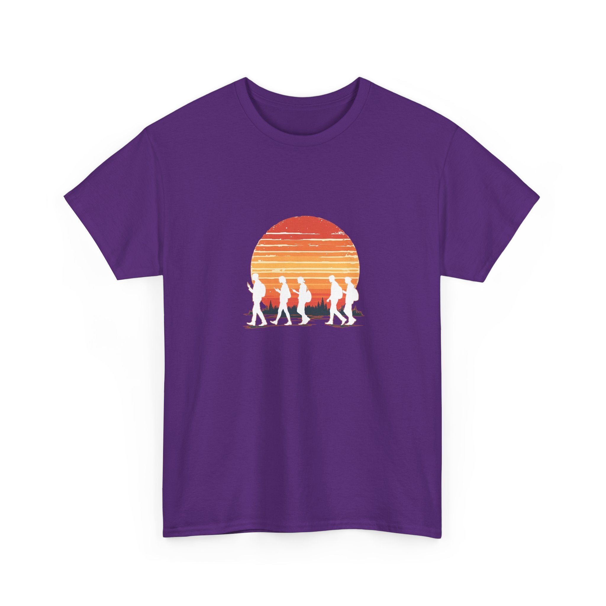 Sunset Smartphone Zombies T-Shirt — Retro Graphic Tee