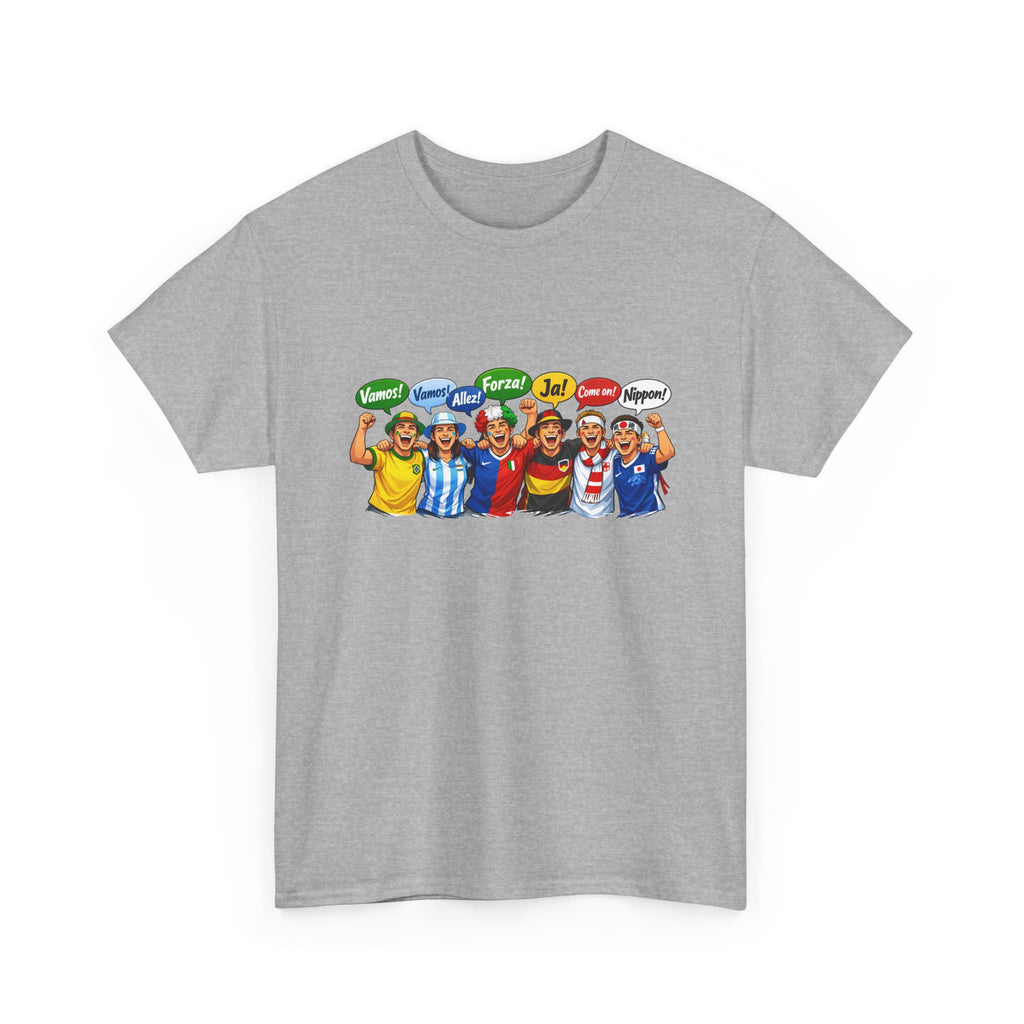 Soccer Fans Group Graphic Tee — World Cup Multinational Fans Shirt