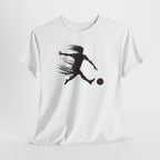 Soccer Player Silhouette T-Shirt — Dynamic Football Player Tee