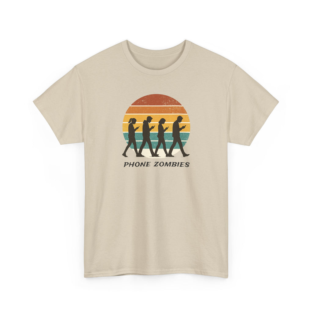 Retro Walking Silhouette T‑Shirt - Smartphone Zombies