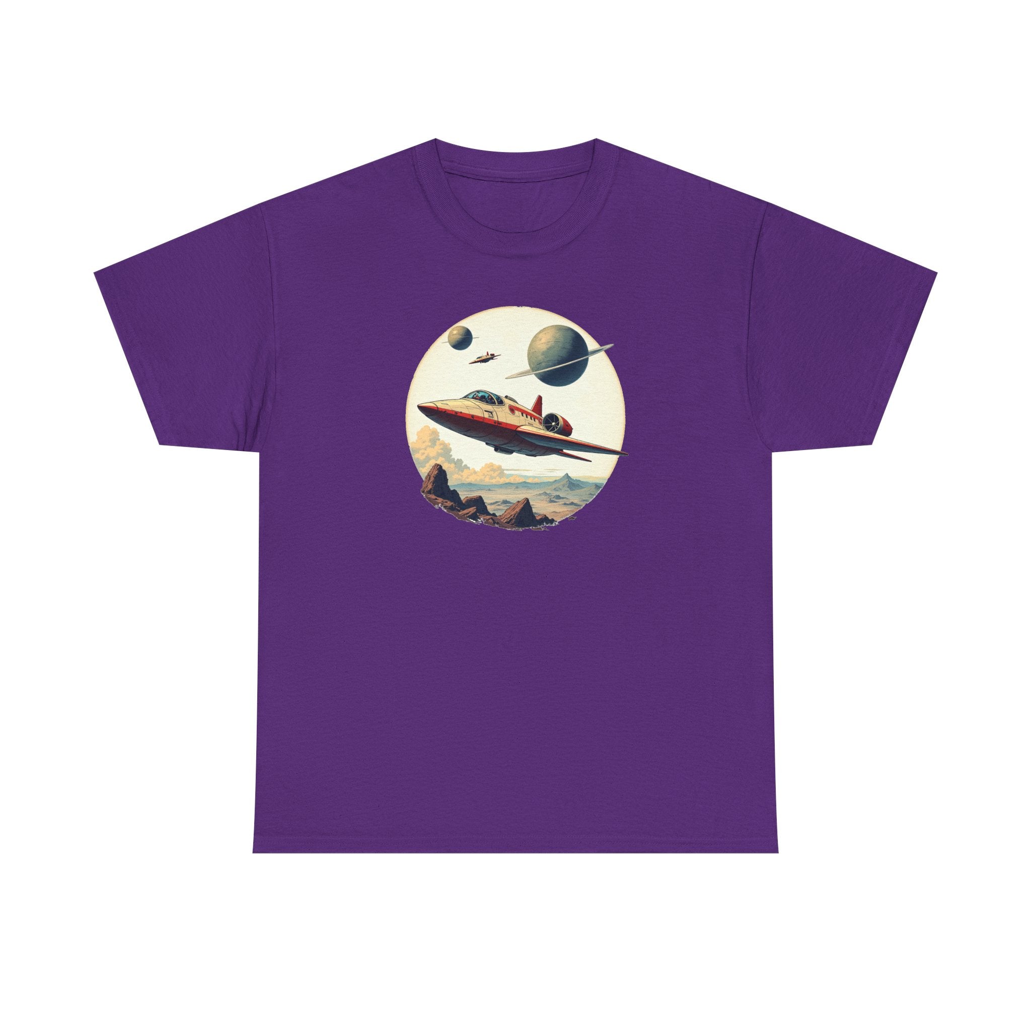 Retro Space T‑Shirt — Vintage Sci‑Fi Rocket Tee