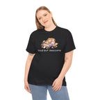 'Tired But Awesome' Cute Cat Relaxing Graphic Tee