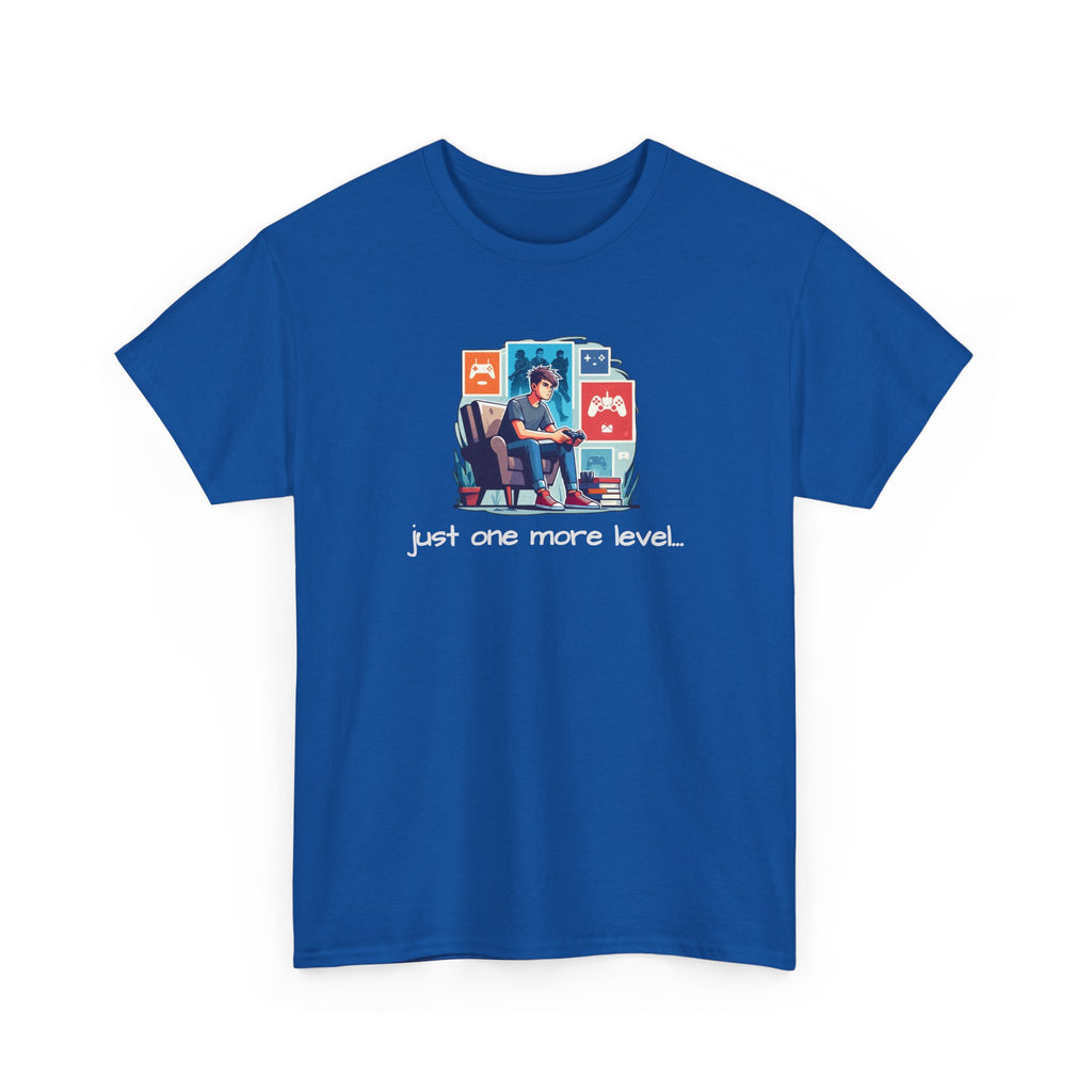 Guy Gamer Arcade T‑Shirt — "Just One More Level" Retro Video Game Tee