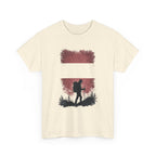 Austria Flag Hiker Silhouette Tee — Outdoor Adventure Backpacking T-Shirt