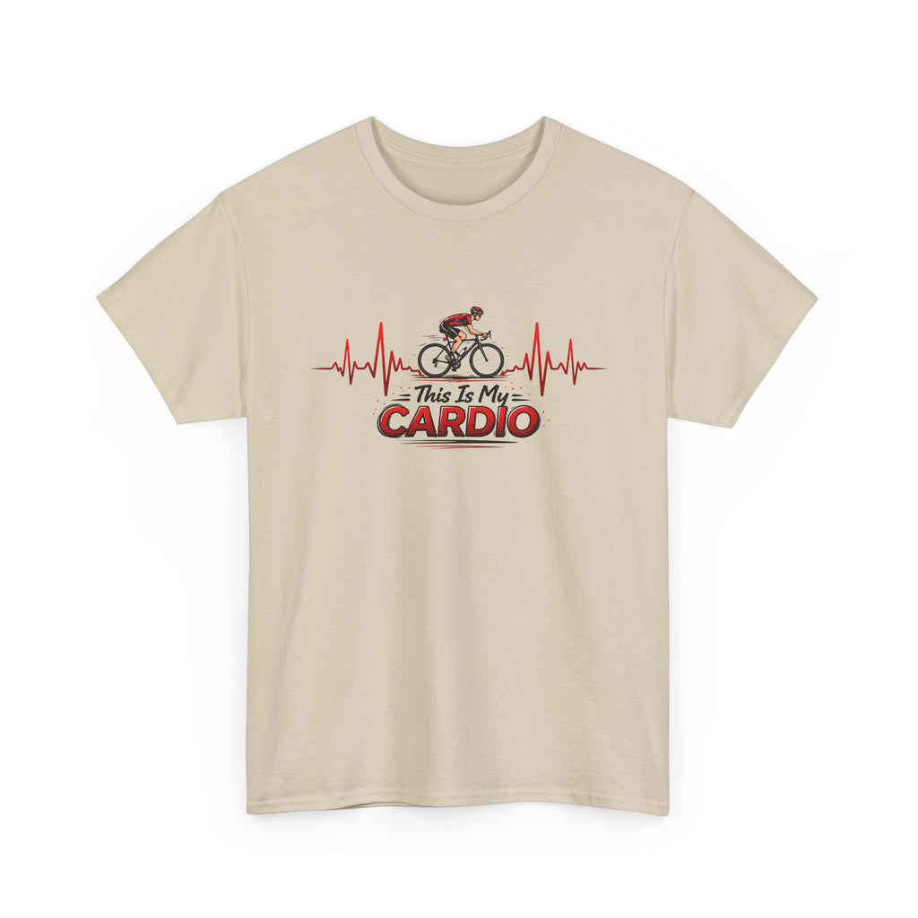 Cycling T‑Shirt — "This Is My Cardio" Bike Heartbeat Tee