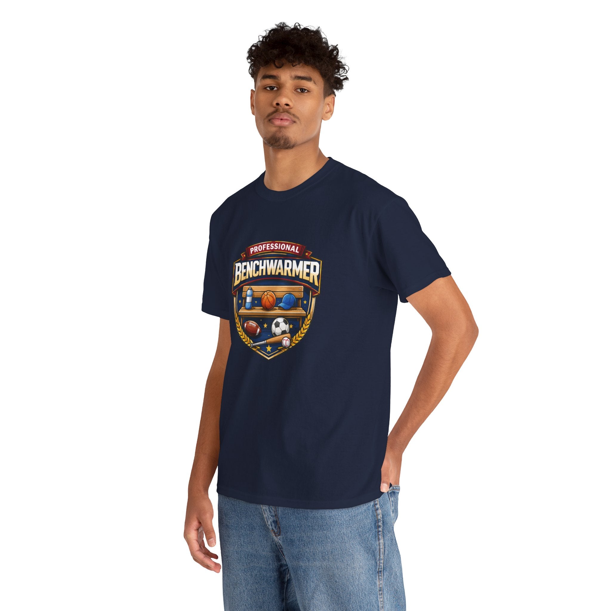 Professional Benchwarmer Sports T-Shirt — Funny Basketball Soccer Baseball Design