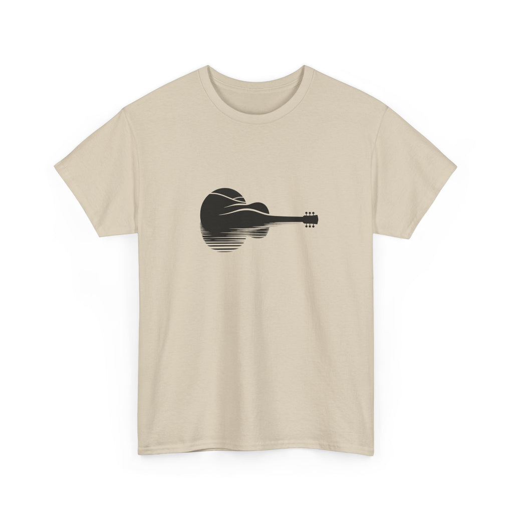 Guitar Silhouette Tee – Minimal Acoustic Music T-Shirt