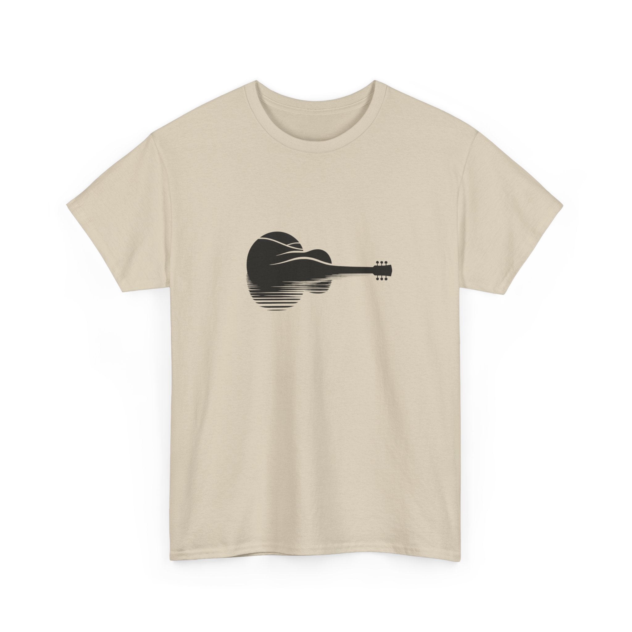 Guitar Silhouette Tee – Minimal Acoustic Music T-Shirt
