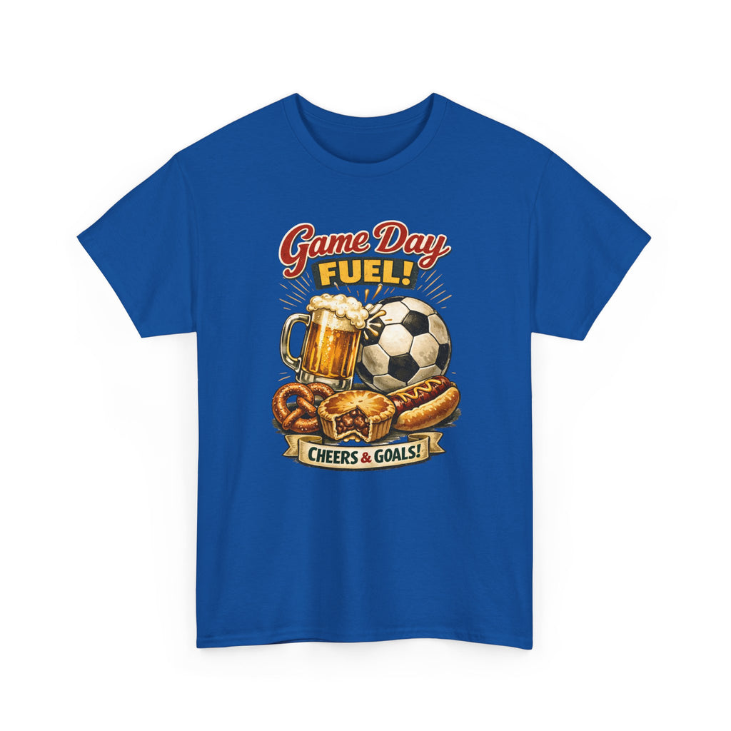 Game Day Fuel Soccer T-Shirt — Cheers & Goals Snack & Beer Graphic Tee