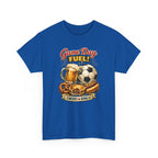 Game Day Fuel Soccer T-Shirt — Cheers & Goals Snack & Beer Graphic Tee