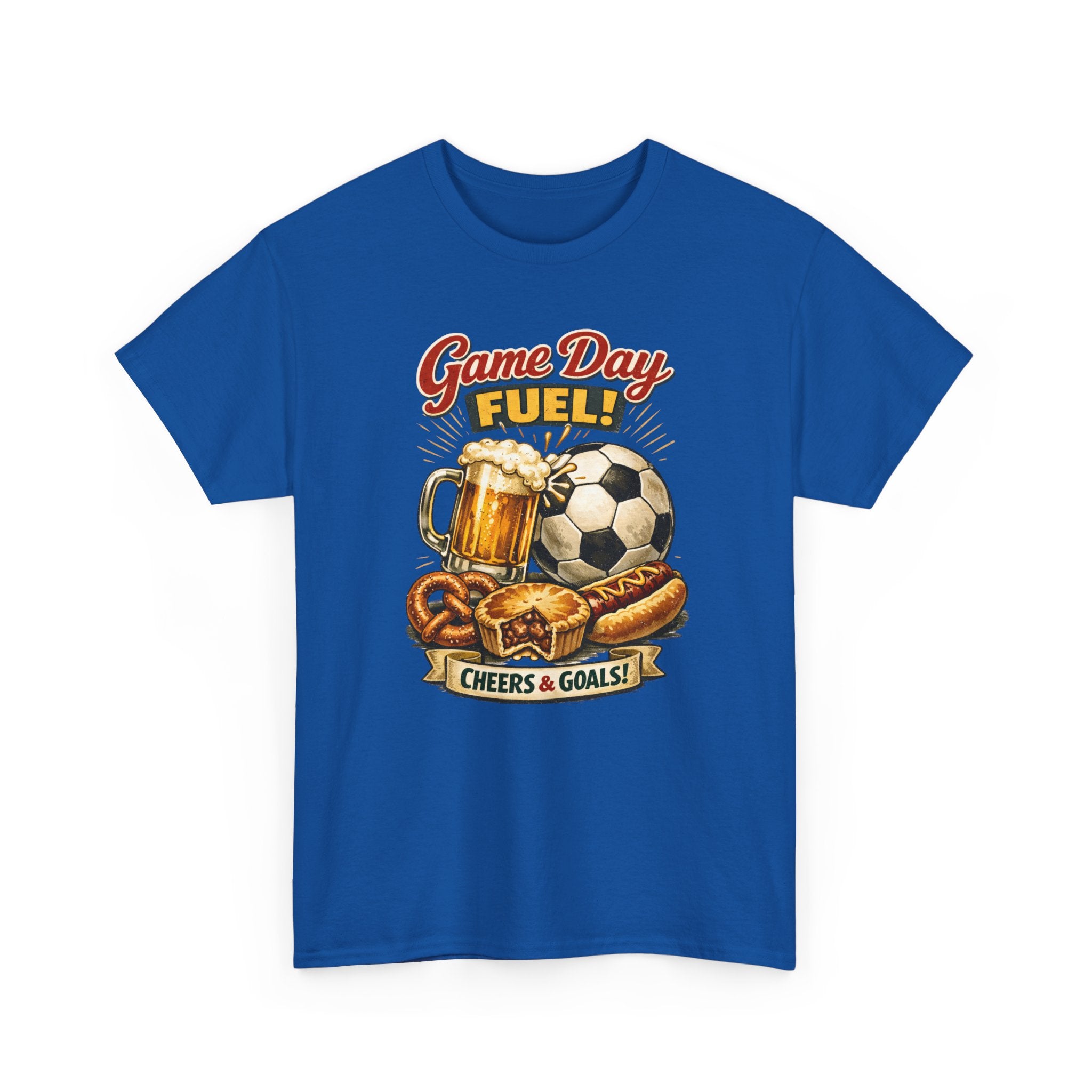 Game Day Fuel Soccer T-Shirt — Cheers & Goals Snack & Beer Graphic Tee