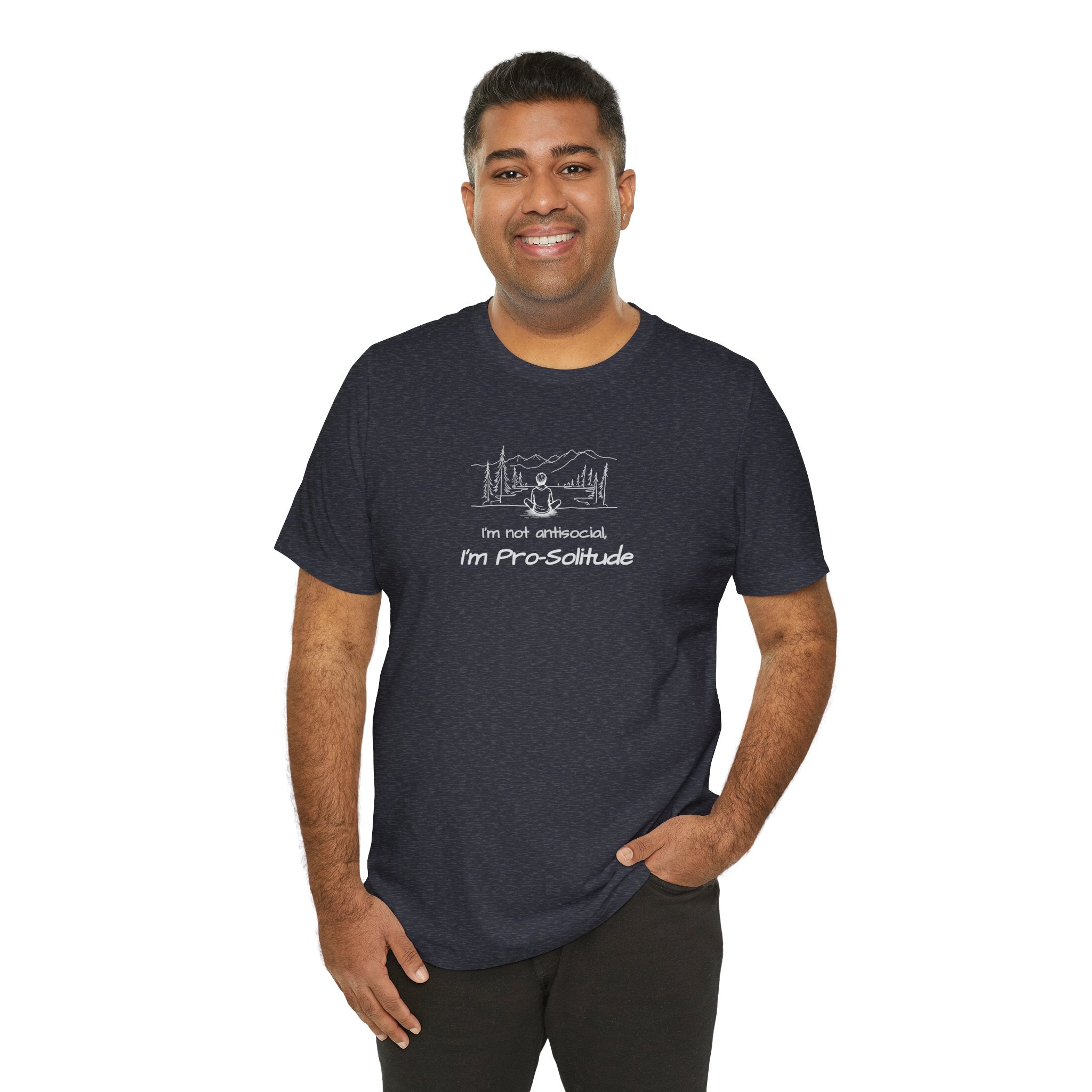 T‑Shirt — "I'm not antisocial, I'm Pro‑Solitude" Mountain Introvert Graphic Tee