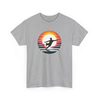 Football Soccer Silhouette Tee — Retro Sunset Soccer T-Shirt