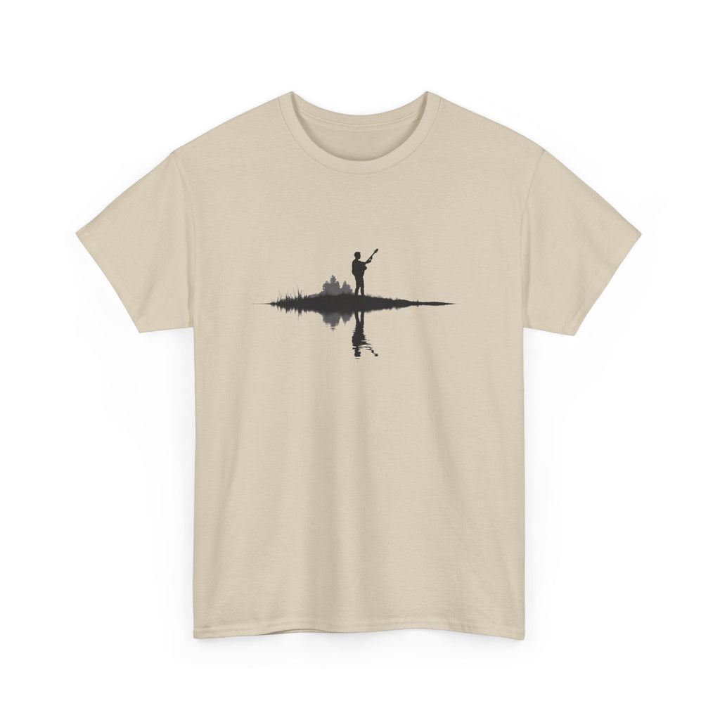 Guitarist Silhouette T-Shirt — Water Reflection Musician Tee