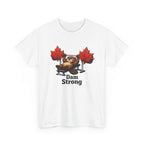 Dam Strong Tee — Funny Canadian Beaver Weightlifting T-Shirt