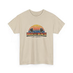 Retro Muscle Beach Tee – Vintage Sunset Barbell Fitness Shirt (Est. Always)