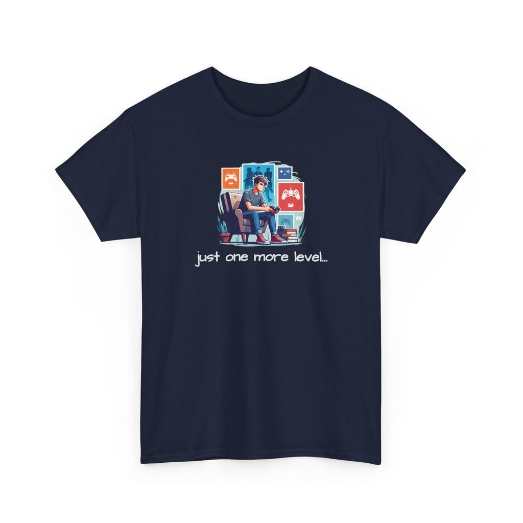 Guy Gamer Arcade T‑Shirt — "Just One More Level" Retro Video Game Tee