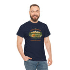 Rock Climbing Camping T-Shirt — "The Great Outdoors: Adventure Awaits" Graphic Tee