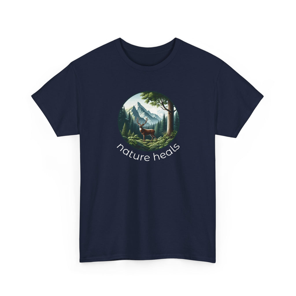 Nature Heals T-Shirt — Scenic Mountain Forest Graphic Tee