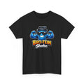 Black t-shirt with 'Bro-Tein Shake' graphic on a white background