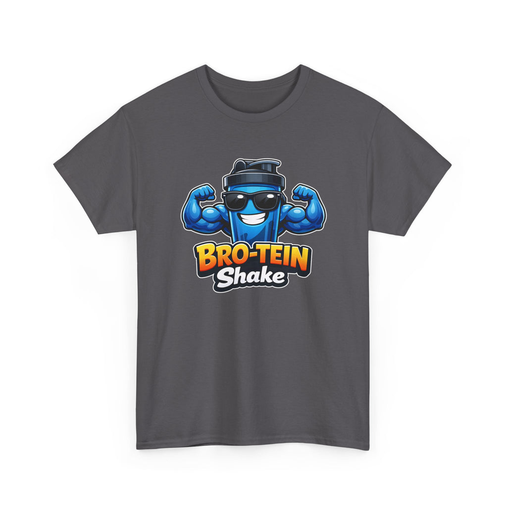 Bro-Tein Shake T-Shirt — Funny Muscle Shaker Gym Tee