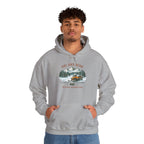 Snowmobile Ski and Ride Hoodie — Vintage Mountain Winter Adventure Pullover