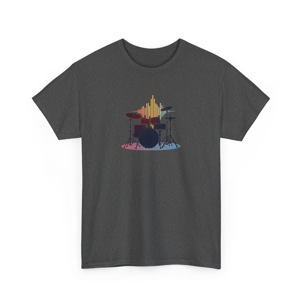 Drum Kit Graphic Tee — Minimalist Drummer Shirt for Musicians & Music Lovers