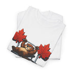 Dam Strong Tee — Funny Canadian Beaver Weightlifting T-Shirt
