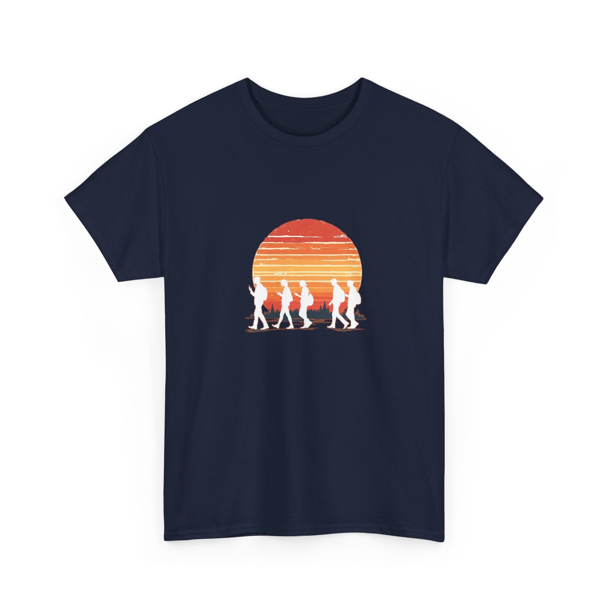 Sunset Smartphone Zombies T-Shirt — Retro Graphic Tee