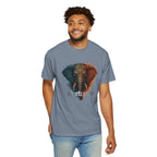 Elephant Head Graphic Tee — 'Be Strong' Tribal Art T-Shirt