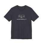 Social Battery Low T-Shirt — Minimal Nature Camping Graphic Introvert Tee