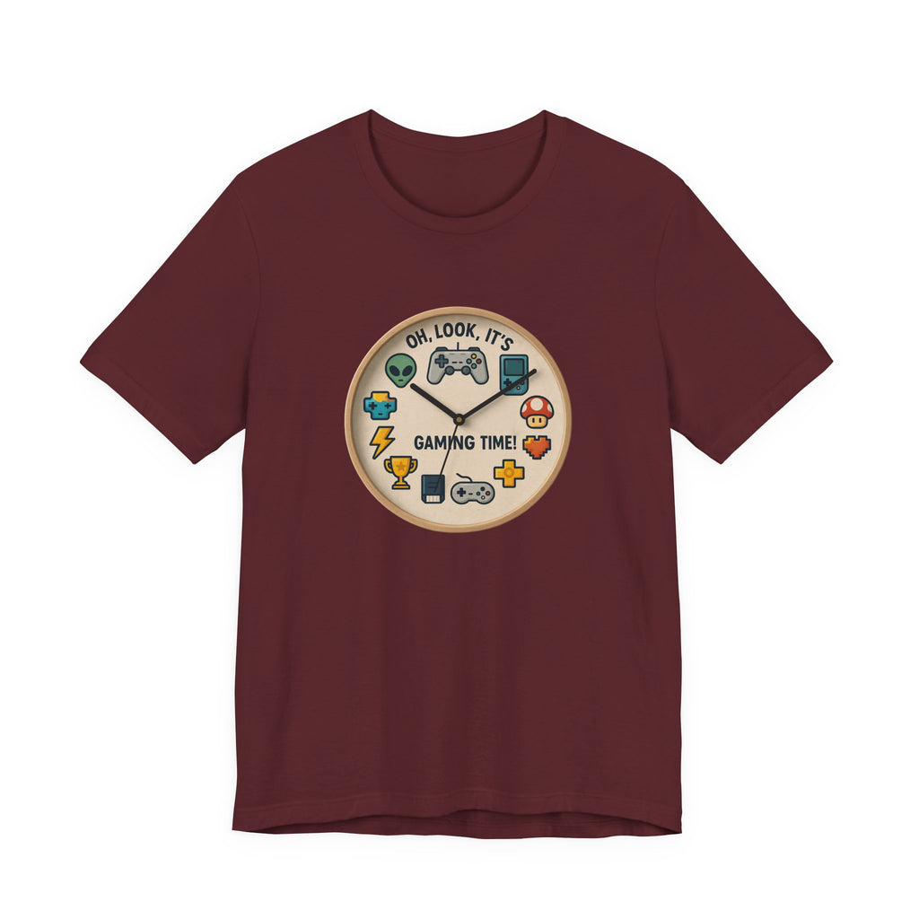 Gaming Time Graphic Tee — "Oh, Look, It's Gaming Time" Video Game Controller Shirt