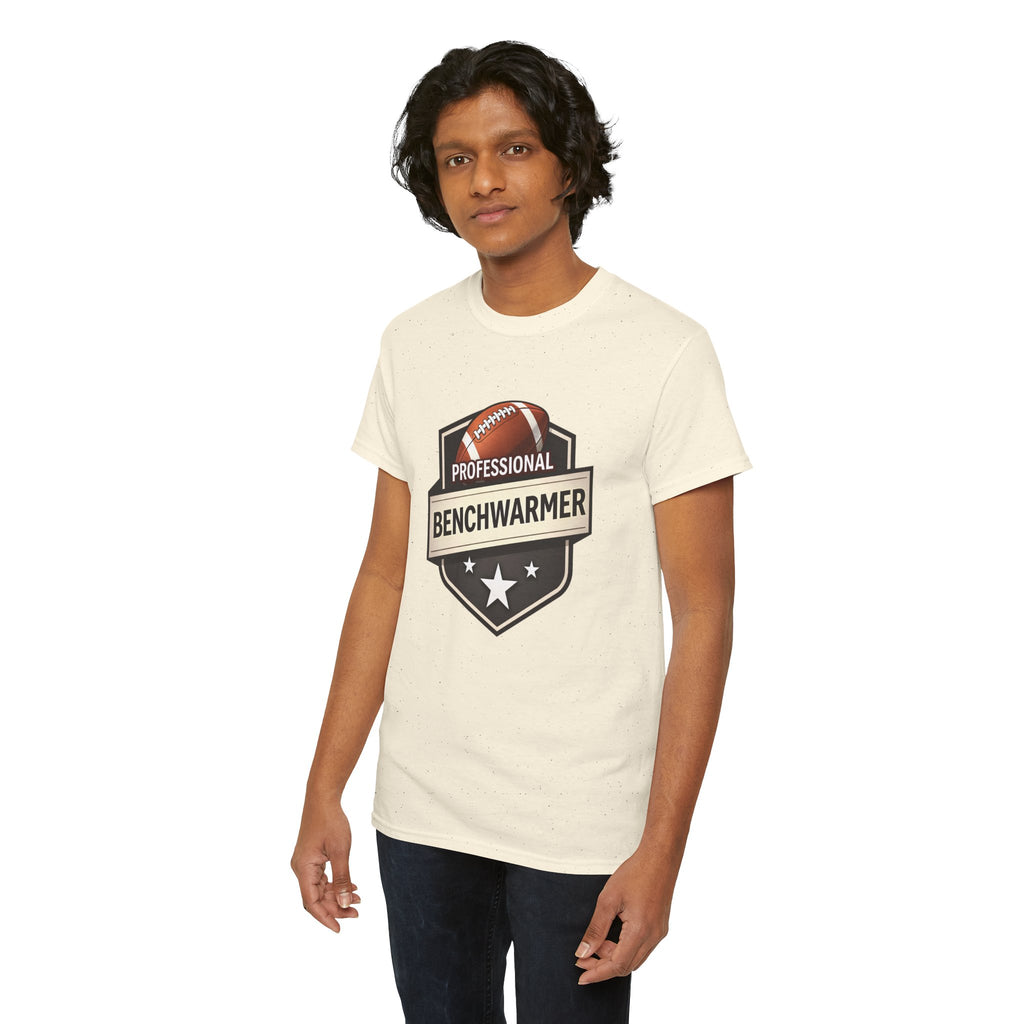 Professional Benchwarmer Football T‑Shirt — Funny Sports Tee for Fans & Backup Players