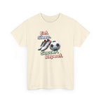 Soccer T-Shirt — "Eat. Sleep. Soccer. Repeat." Graphic Tee for Players & Fans