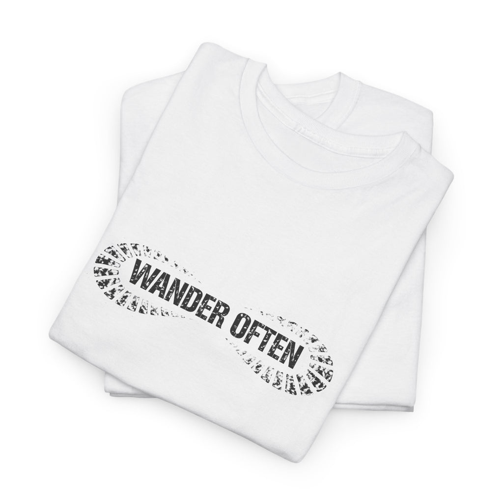 Wander Often T‑Shirt — Minimal Adventure Tee for Travelers & Hikers