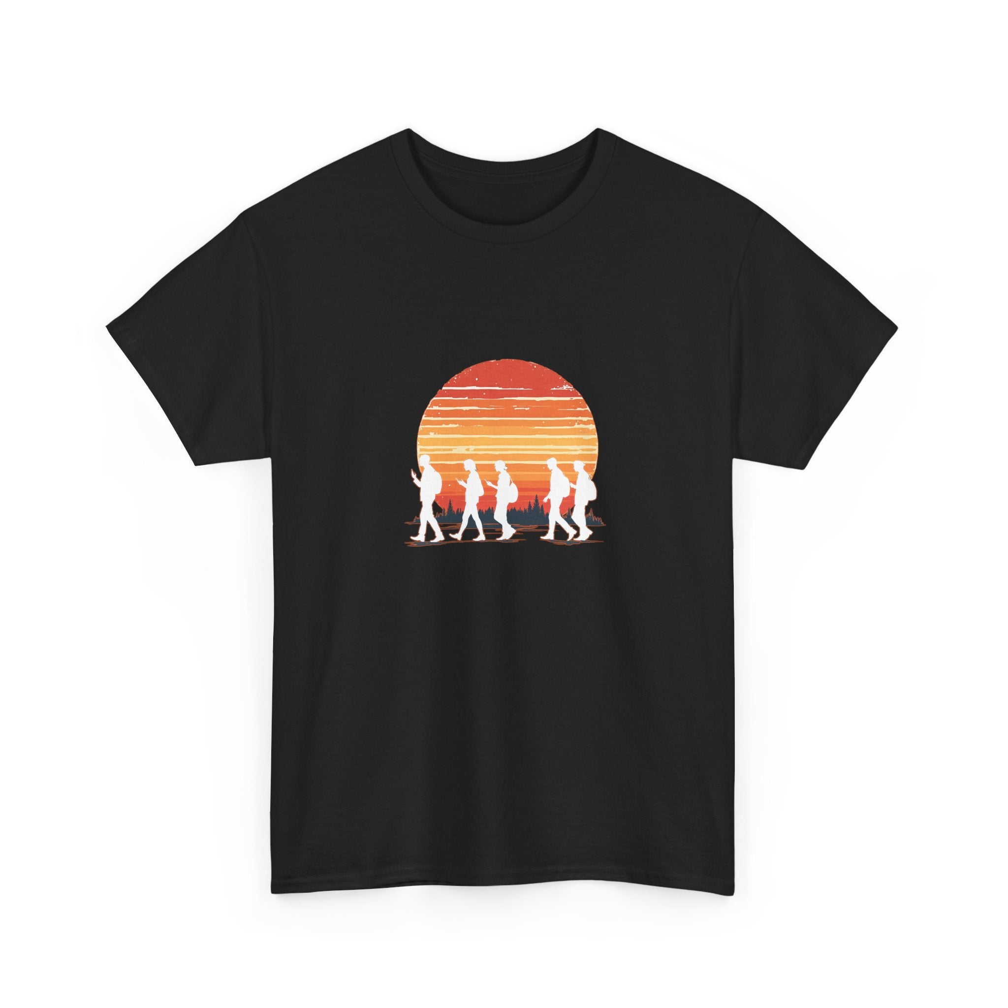 Sunset Smartphone Zombies T-Shirt — Retro Graphic Tee